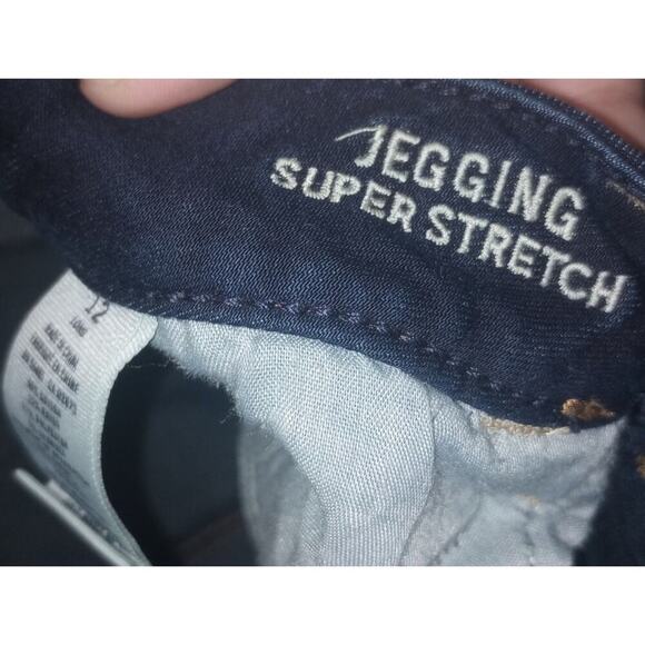 Women's American Eagle Jegging Super Stretch 12 Long Dark Wash - Picture 3 of 3